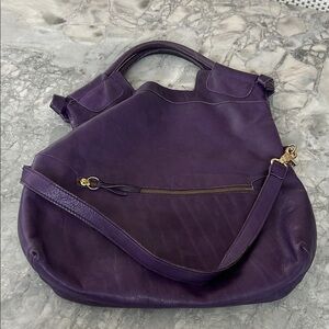 Foley and Corinna Purple Leather Women's Bag
